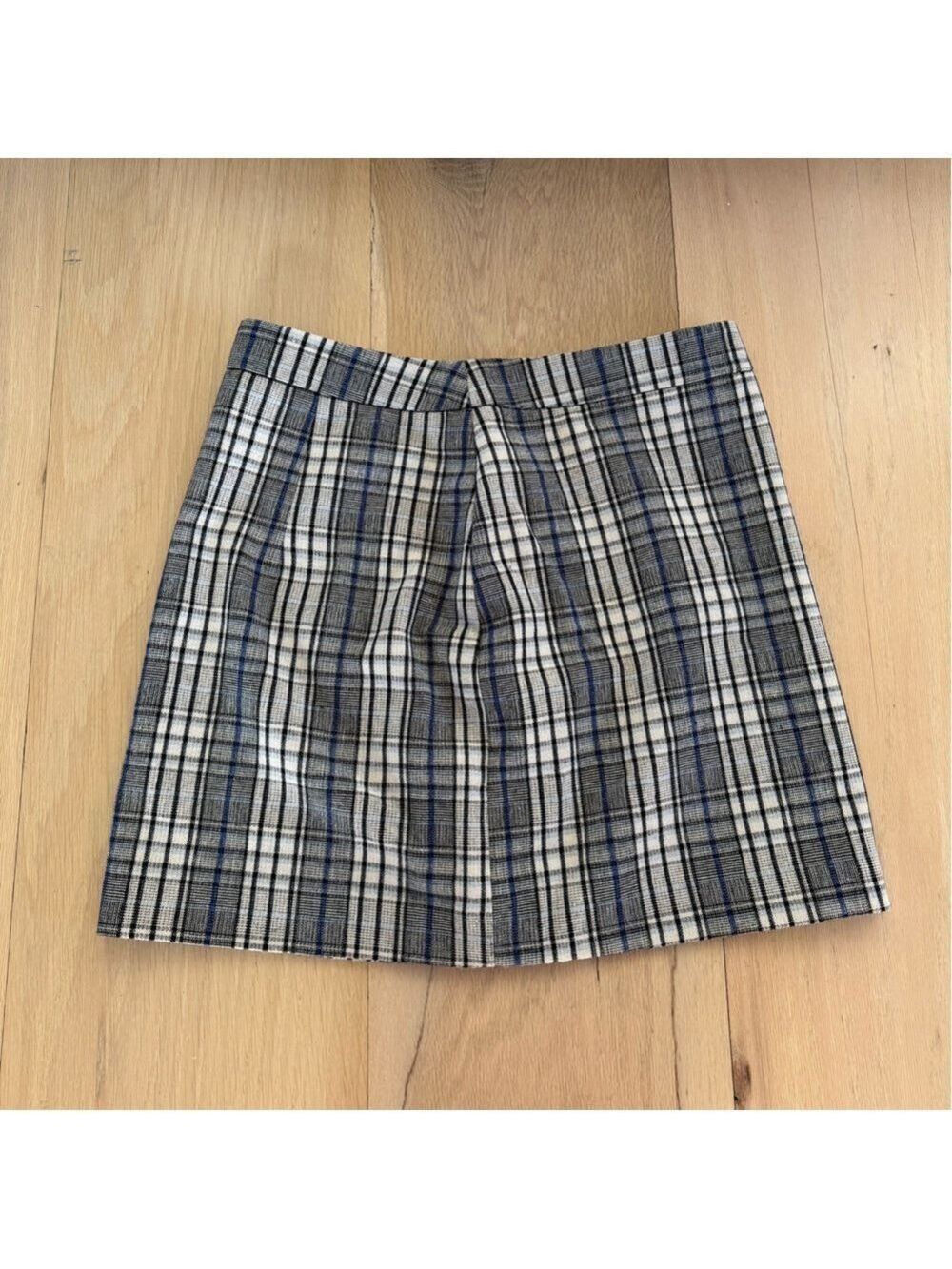 Nine West Striped Gray and Blue Skirt Size Large